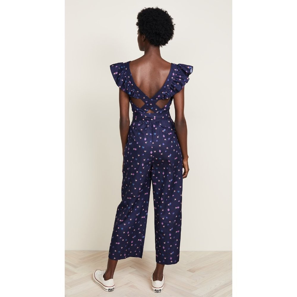 NEW Rebecca Taylor Farren Floral Cropped Jumpsuit - Picture 2 of 9
